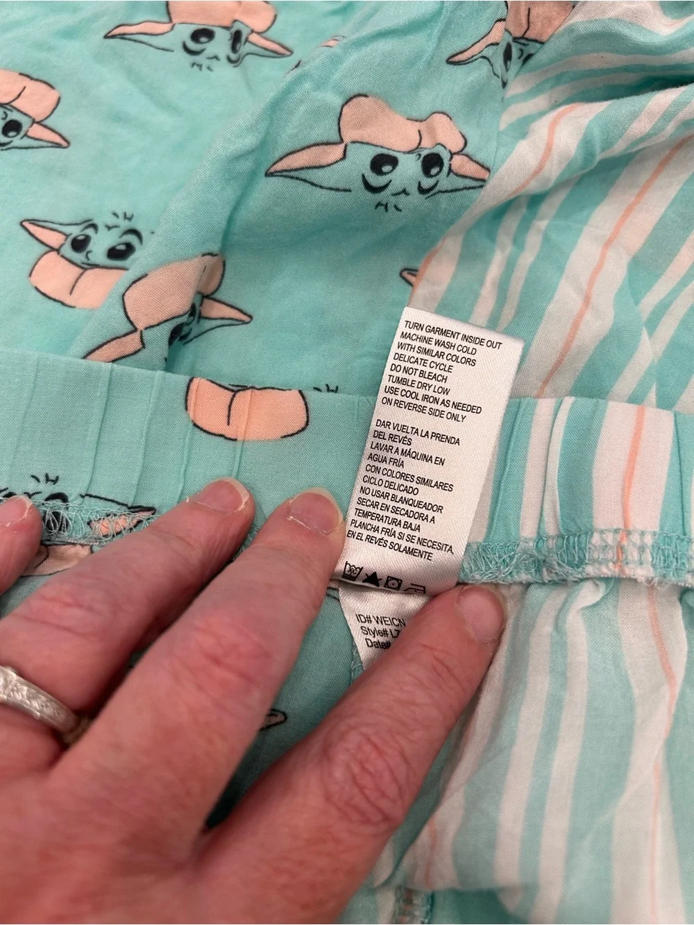 Turquoise Striped & Printed Sleep Shorts - Picture 4 of 10